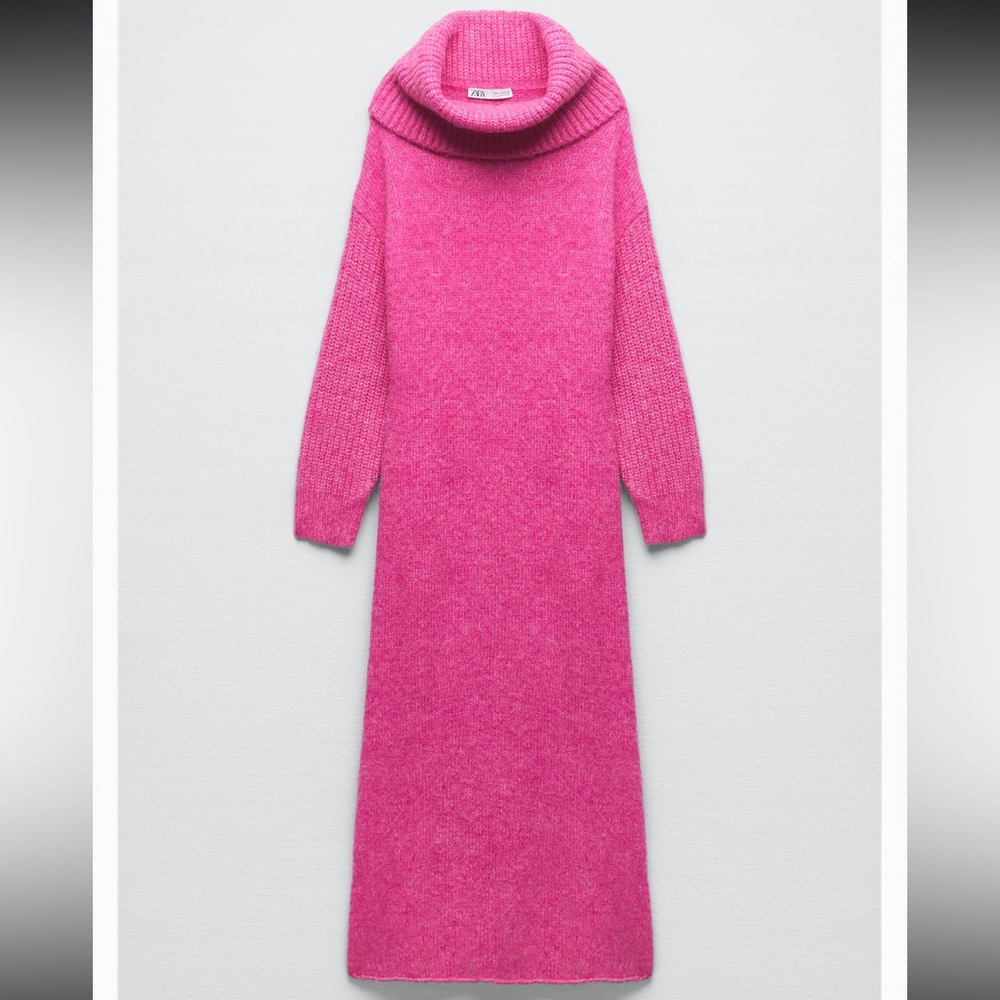 COPY - WRAPAROUND COLLAR KNIT DRESS